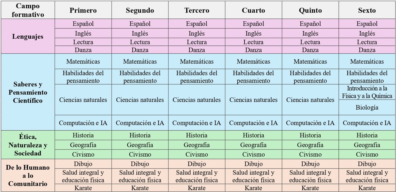 Mapa curricular