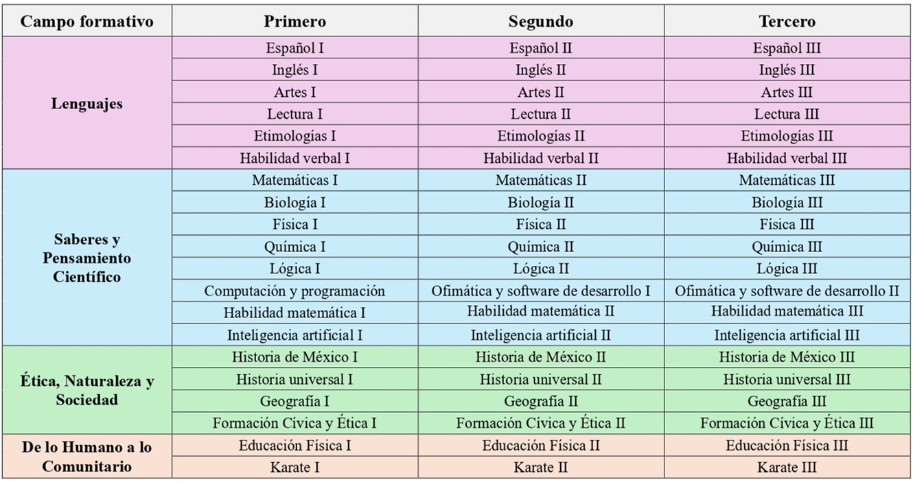 Mapa curricular